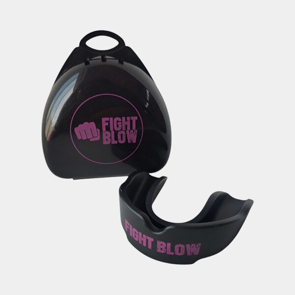 Protector Bucal Termo Moldeable - Fight Blow (Negro/Rosa)