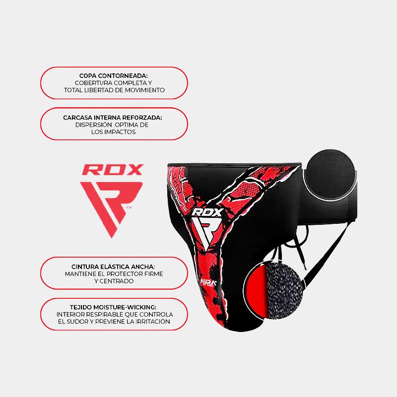 Protector Inguinal - RDX F-17 (Negro/Rojo)