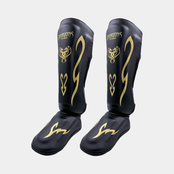 Protector Tibial - Dragons Fit-Box Pro Star (Negro/Dorado)