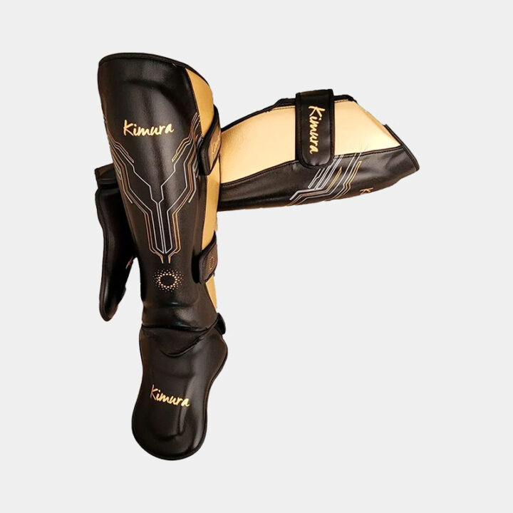 Protector Tibial - Kimura (Negro/Dorado) | MMA Espartano