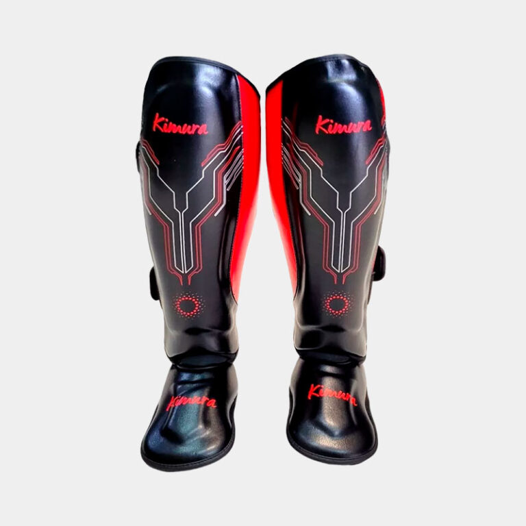 Protector Tibial - Kimura (Negro/Rojo) | MMA Espartano
