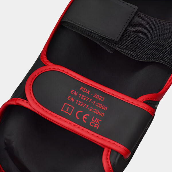 Protector Tibial Rigido - RDX F6 KARA Shin Guards (Negro/Rojo)