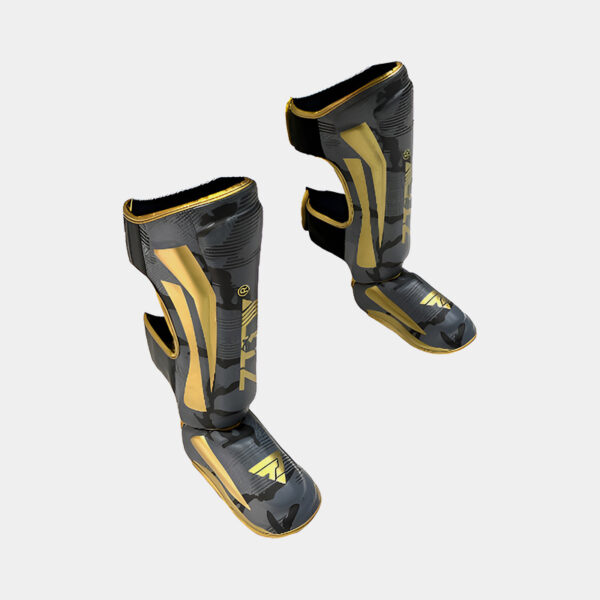 Protector Tibial Rigido - Ztty (Gris/Dorado) - Imagen 3