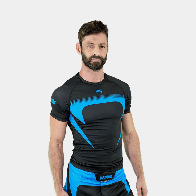 Rashguard MC Remera Térmica - Venum Apex No Gi (Negro/Azul)