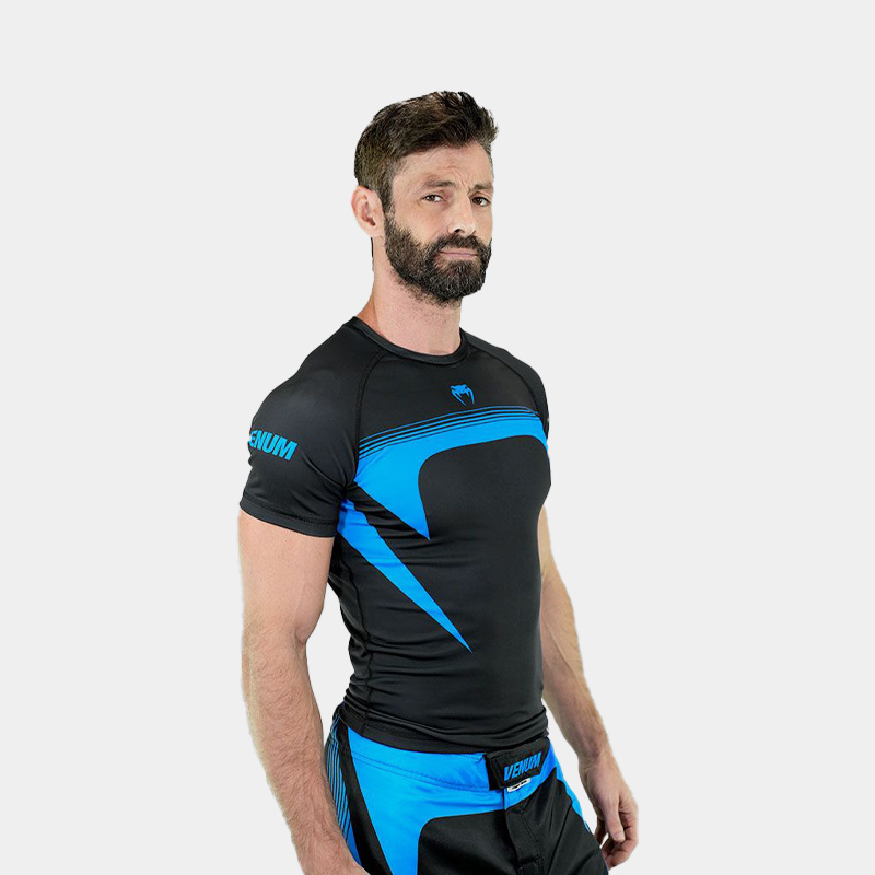 Rashguard MC Remera Térmica - Venum Apex No Gi (Negro/Azul)