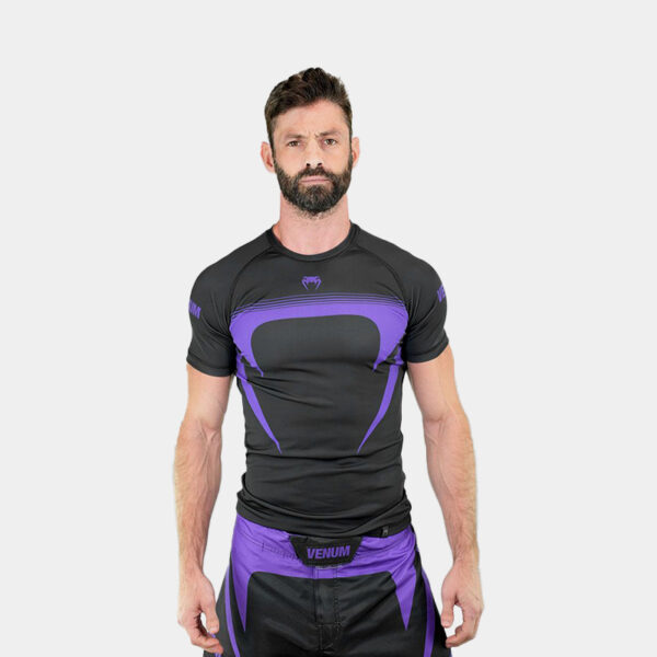 Rashguard MC Remera Térmica - Venum Apex No Gi (Negro/Violeta)