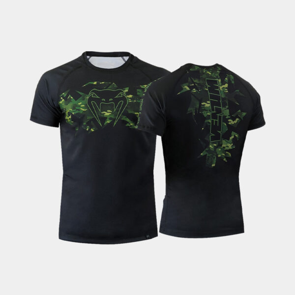 Rashguard M/C Termica - Venum Explosion Camo (Negro/Verde)