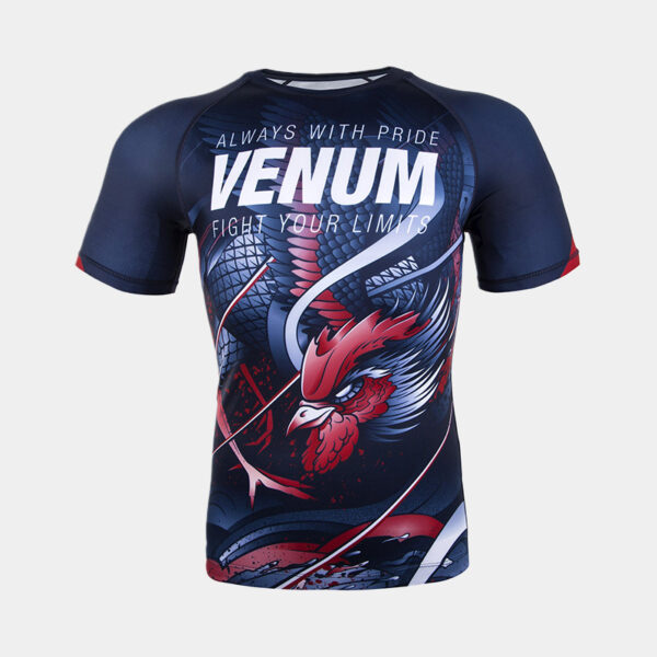 Rashguard M/C Termica - Venum Rooster (Azul/Naranja)