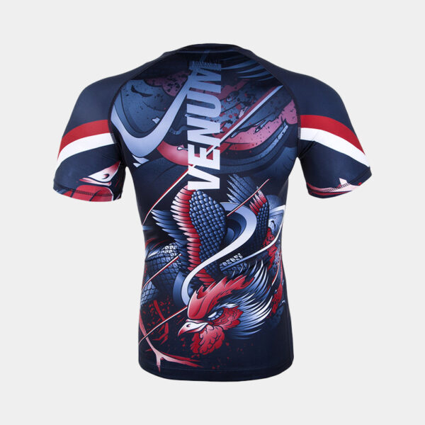 Rashguard M/C Termica - Venum Rooster (Azul/Naranja)