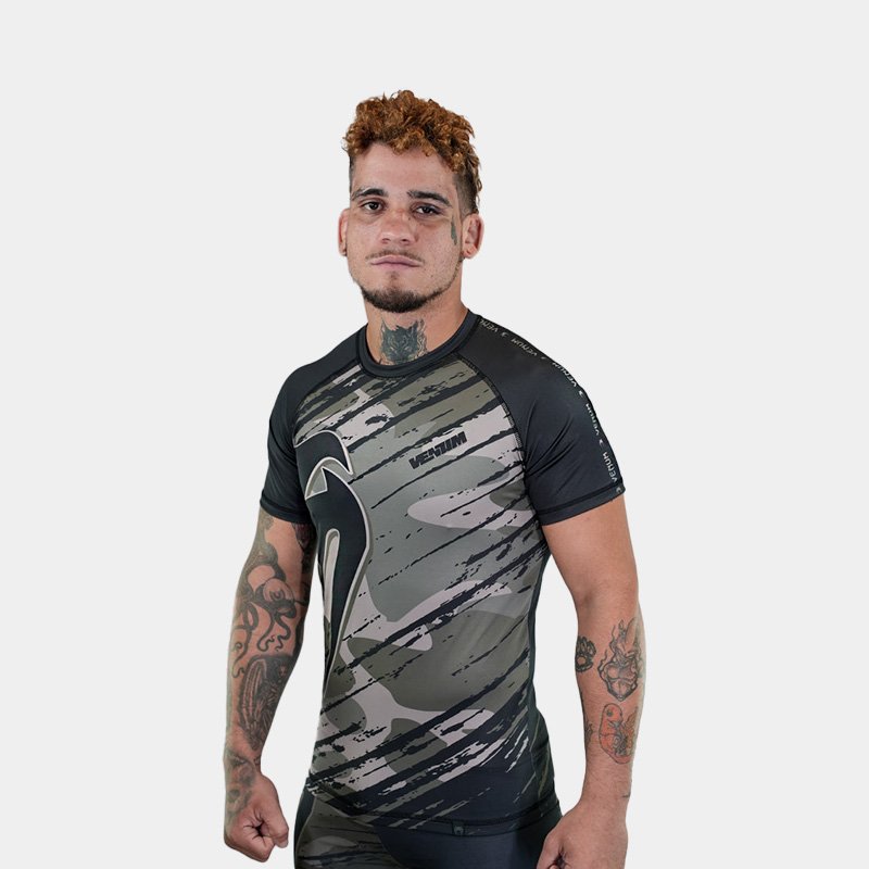 Rashguard M/C - Venum Giant Classic Impact (Negro/Verde)