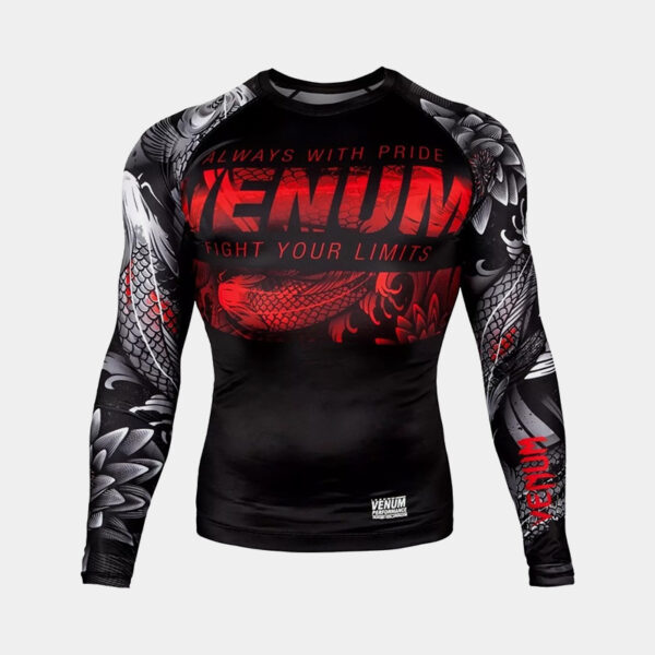 Rashguard ML Remera Termica - Venum Koi 2.0 (Negro/Rojo)