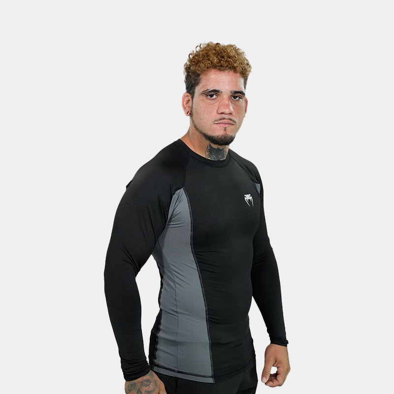 Rashguard M/L Remera Térmica - Venum Unmatched (Negro/Gris) - Imagen 2