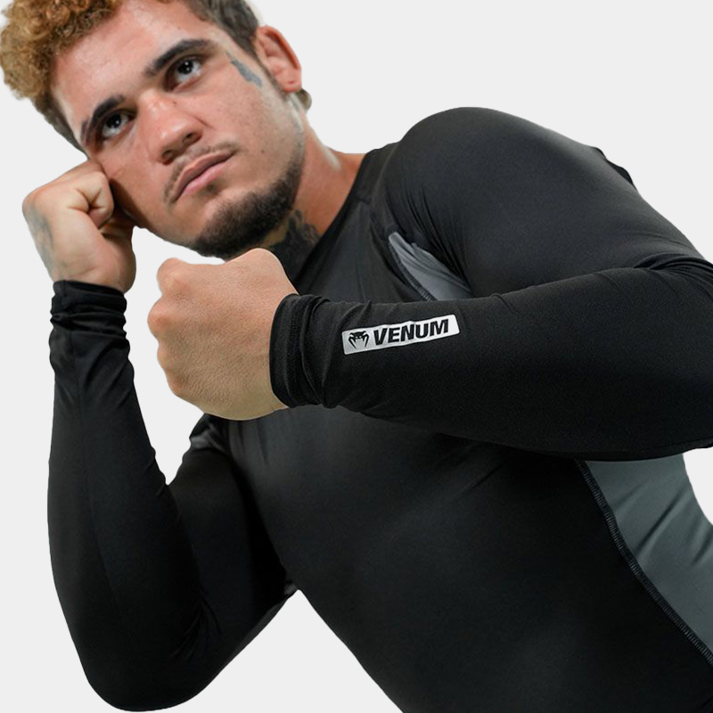 Rashguard M/L Remera Térmica - Venum Unmatched (Negro/Gris) - Imagen 4