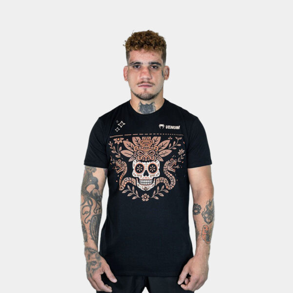 Remera M/C Deportiva Algodón - Venum Santa Muerte Nox Bellum (Negro)