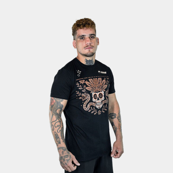 Remera M/C Deportiva Algodón - Venum Santa Muerte Nox Bellum (Negro)