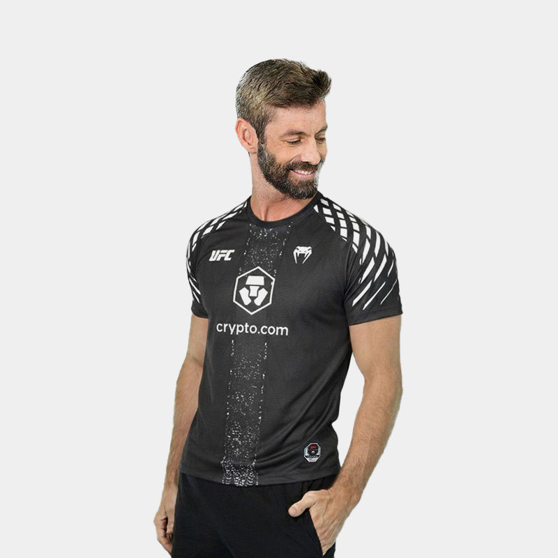 Remera M/C UFC Zenith - Venum Authentic Fight Night Champion (Negro/Blanco)