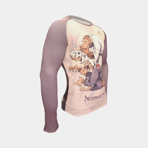 Remera M/L Lycra De Entrenamiento - Kimura Monkey (Marrón)