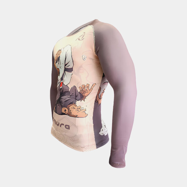 Remera M/L Lycra De Entrenamiento - Kimura Monkey (Marrón)