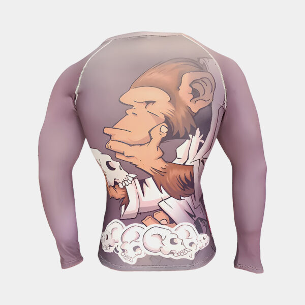 Remera M/L Lycra De Entrenamiento - Kimura Monkey (Marrón)