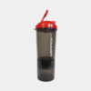 Shaker Con Pastillero 600ml - Mervick (Negro/Rojo)