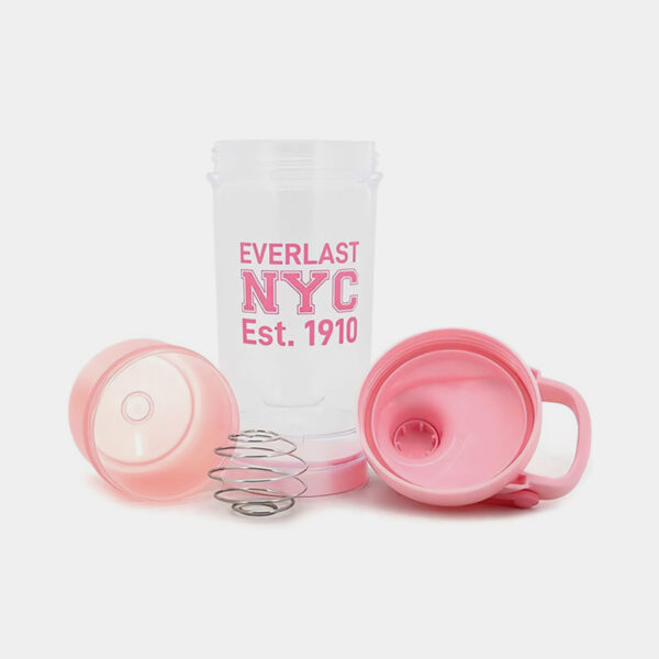 Shaker Con Pastillero Para Proteínas 500ml - Everlast NYC 1910 (Rosa)