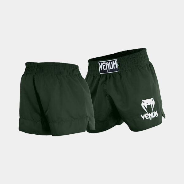 Short Muay Thai - Venum Classic Military (Verde Oscuro)