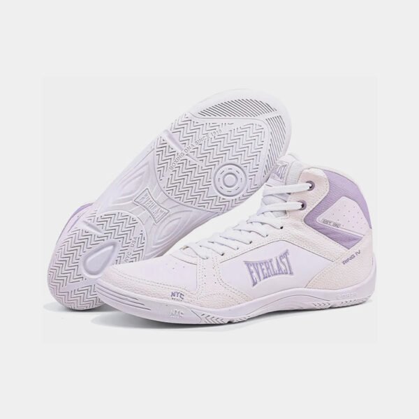 Zapatillas Botas De Boxeo - Everlast Box Ring 3 (Blanco/Lila)
