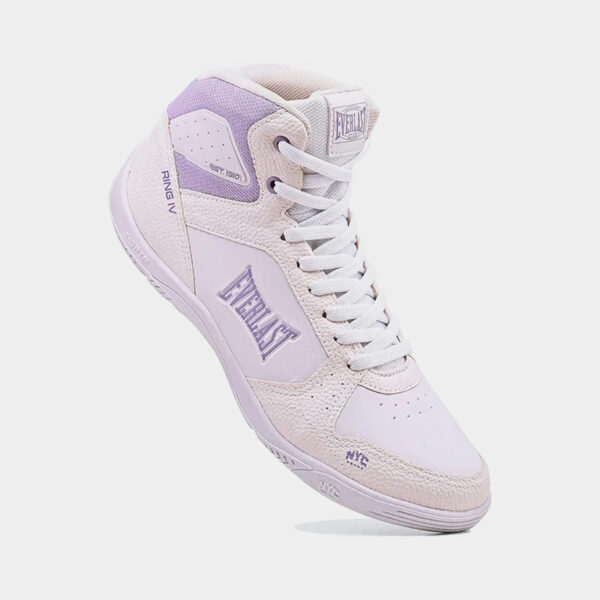 Zapatillas Botas De Boxeo - Everlast Box Ring 3 (Blanco/Lila)
