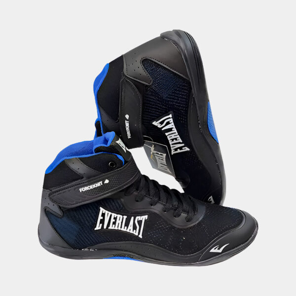 Zapatillas Botas De Boxeo - Everlast Forceknit F4 (Negro/Azul)