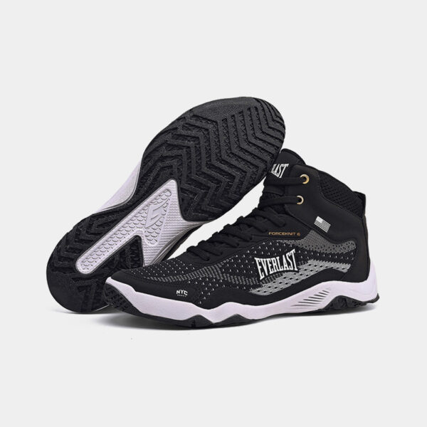 Zapatillas Botas De Boxeo - Everlast Forceknit Pro (Negro/Blanco)